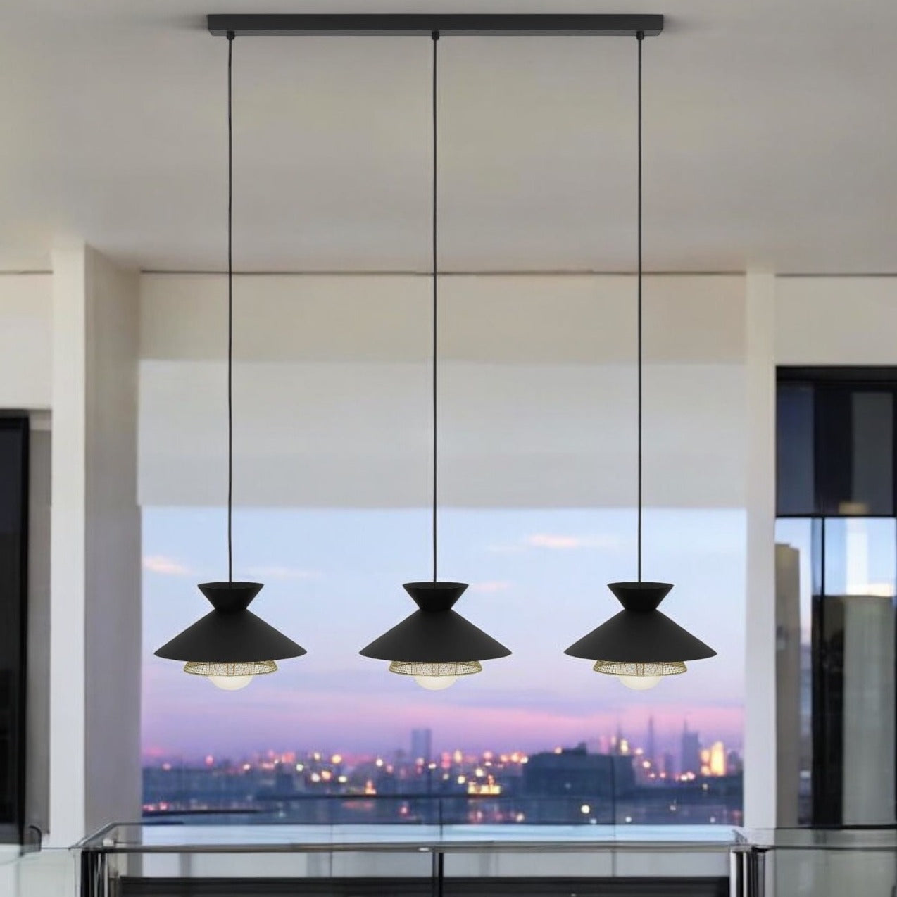 Lustra Suspendata GRIZEDALE Black 110CM