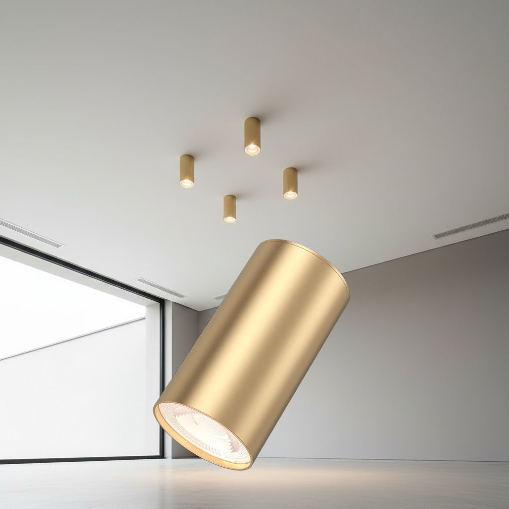 Spot Aplicat Rotund Auriu Dulie GU10 Ø55x102mm