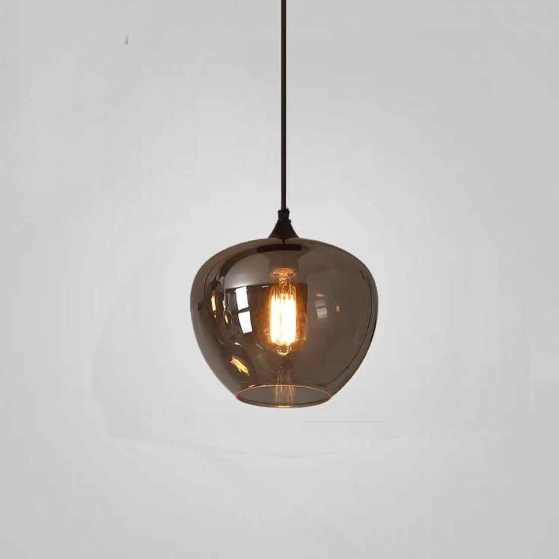 Pendul VERA 4 Black Abajur Fumuriu 1xE27