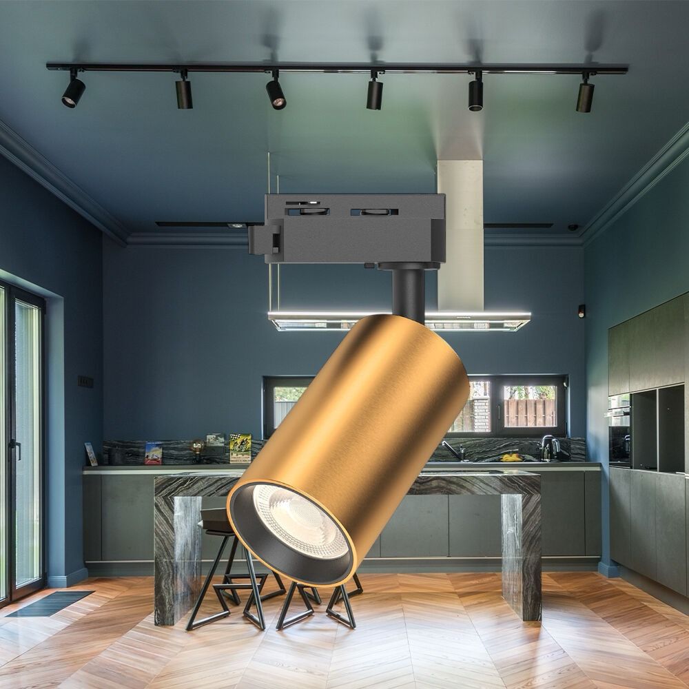 Spot LED Magazin Sina Gold & Black Fasung GU10