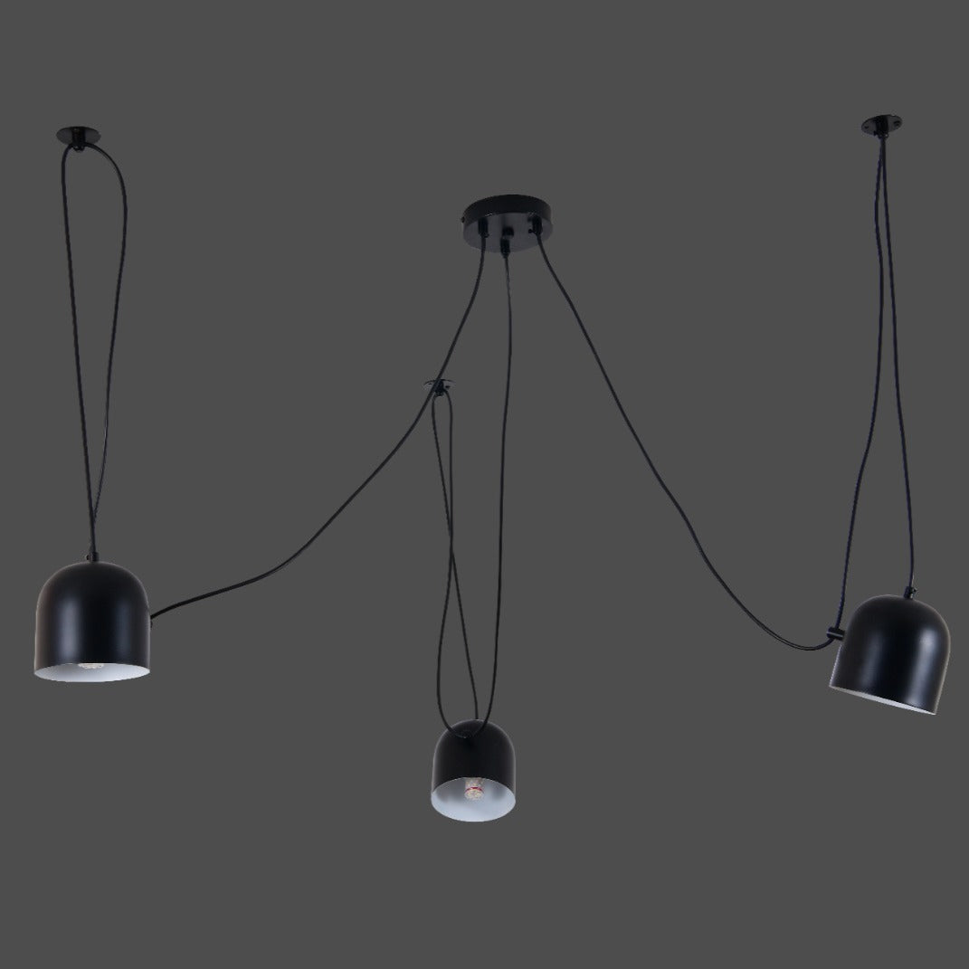 Lustra Moderna Custom Form Black Bowls 3xE27