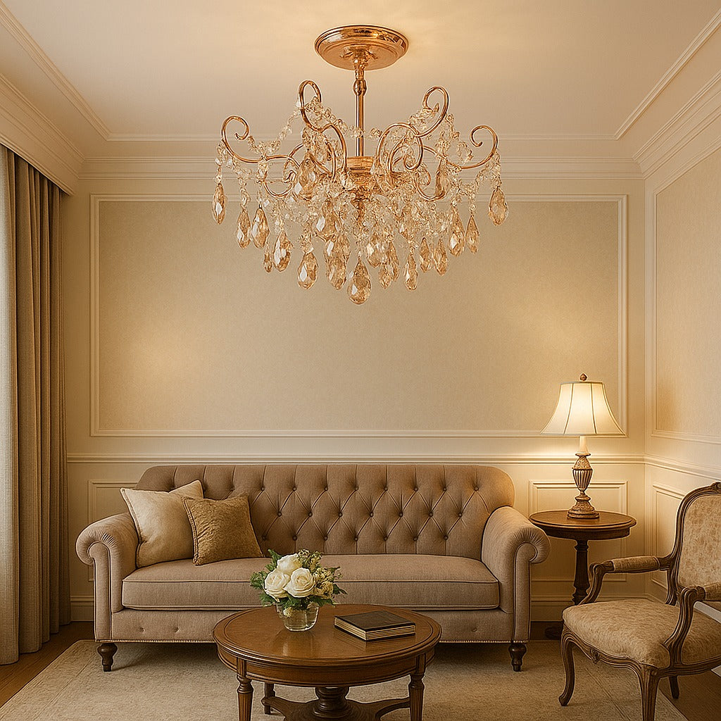 Candelabru Cristal MONACO Gold ⌀50cm