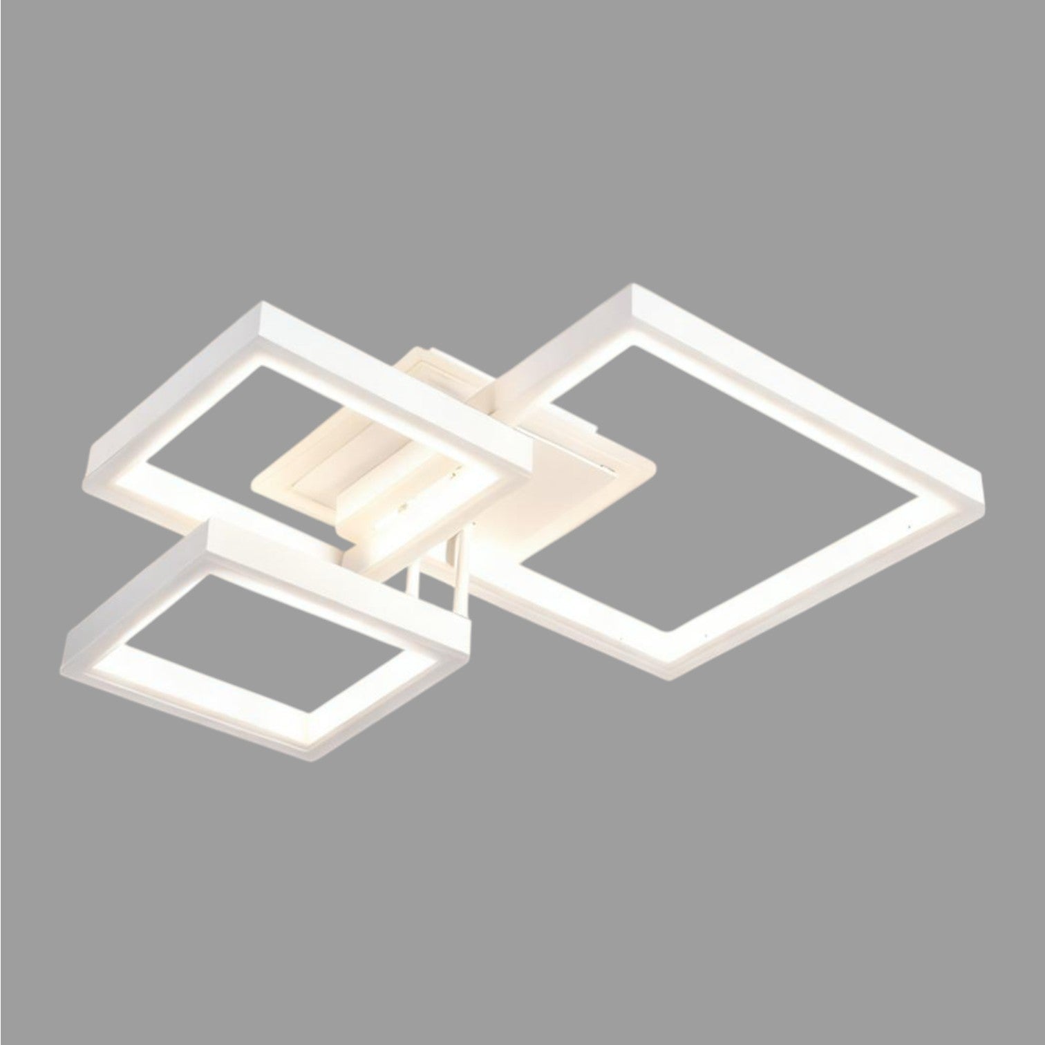 Lustra LED KENO 3 SQUARES White 3 Functii Echivalent 400W Telecomanda