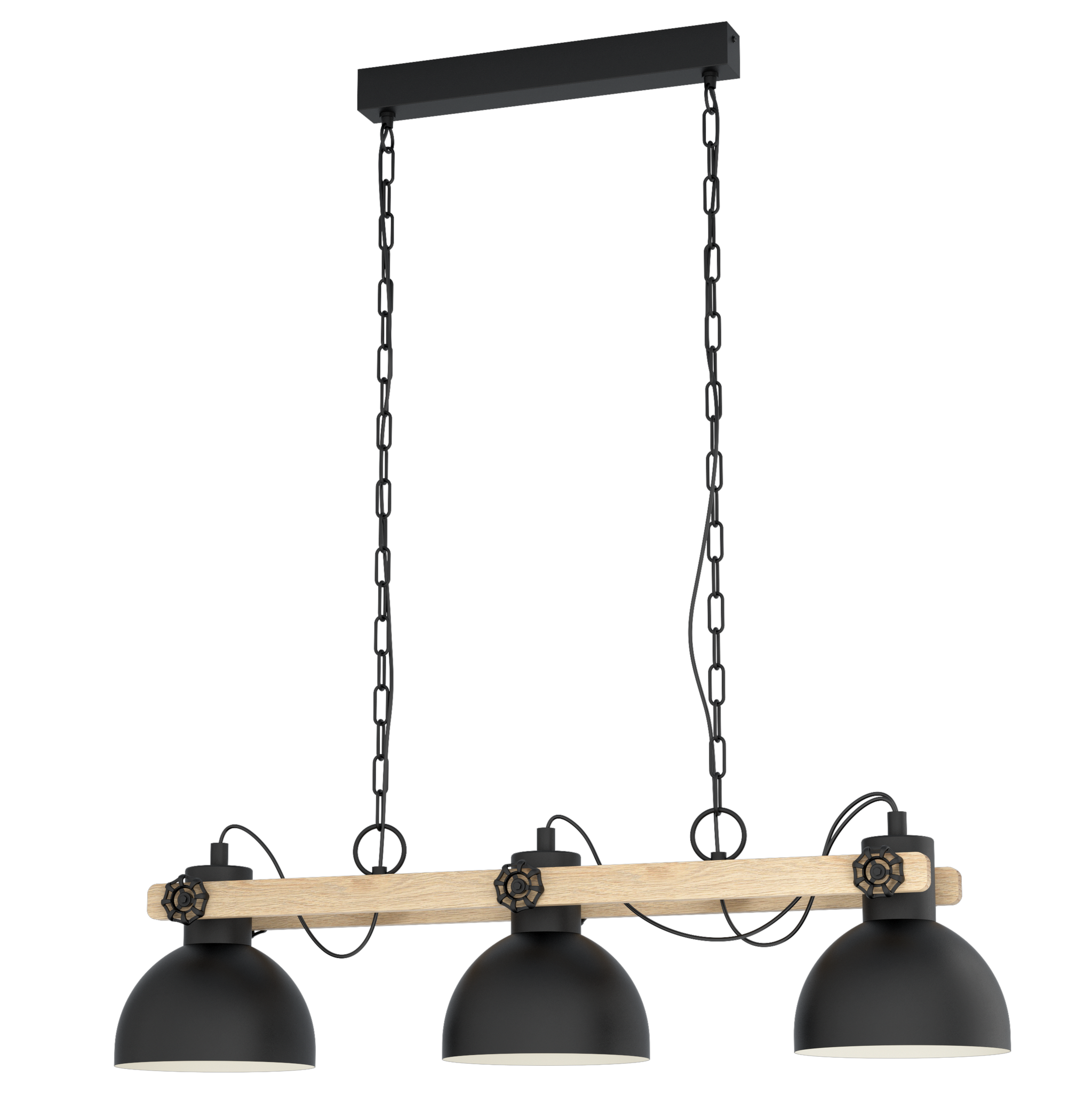Lustra Suspendata LUBENHAM Black & Wood Eglo