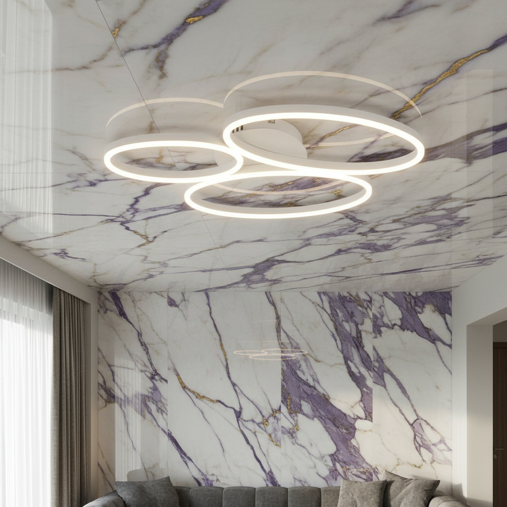 Lustra LED Aplicata DIVI White Echivalent 430W Telecomanda