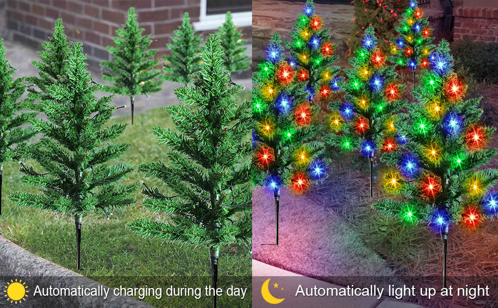 Set 3 Braduti Artificiali Craciun Solari 47cm