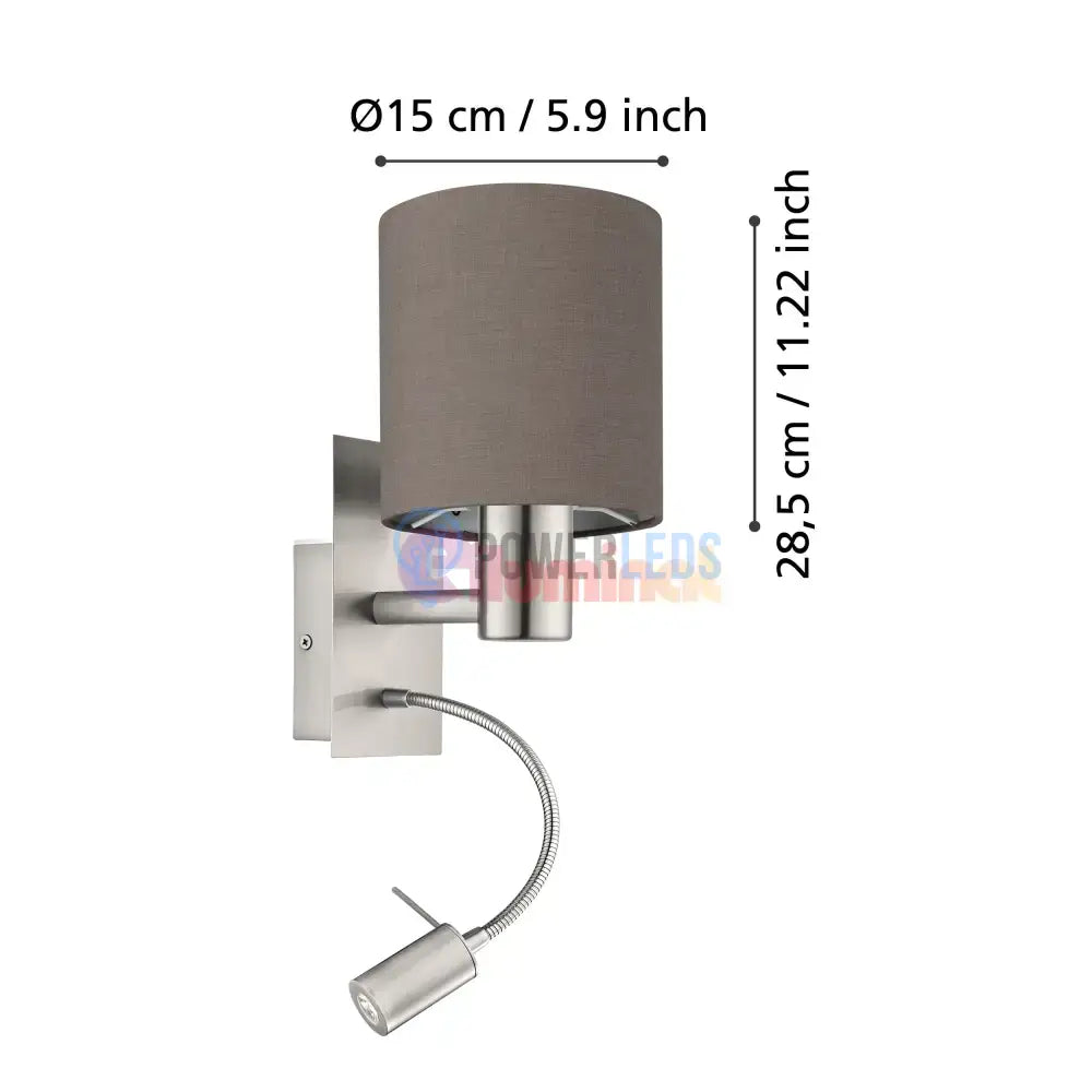 Aplica 1x40W + 1x3,8W PASTERI EGLO 96481 powerleds.ro