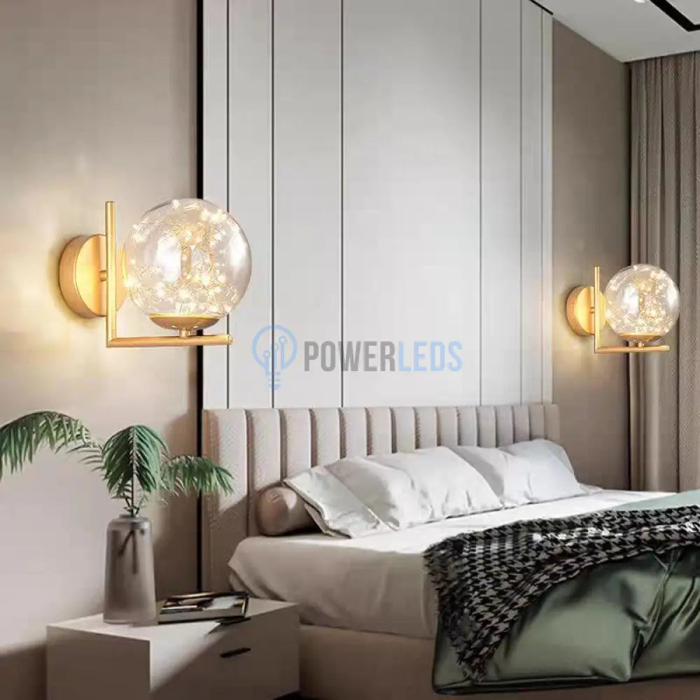 Aplica Abajur Transparent Sparkle Gold powerleds.ro