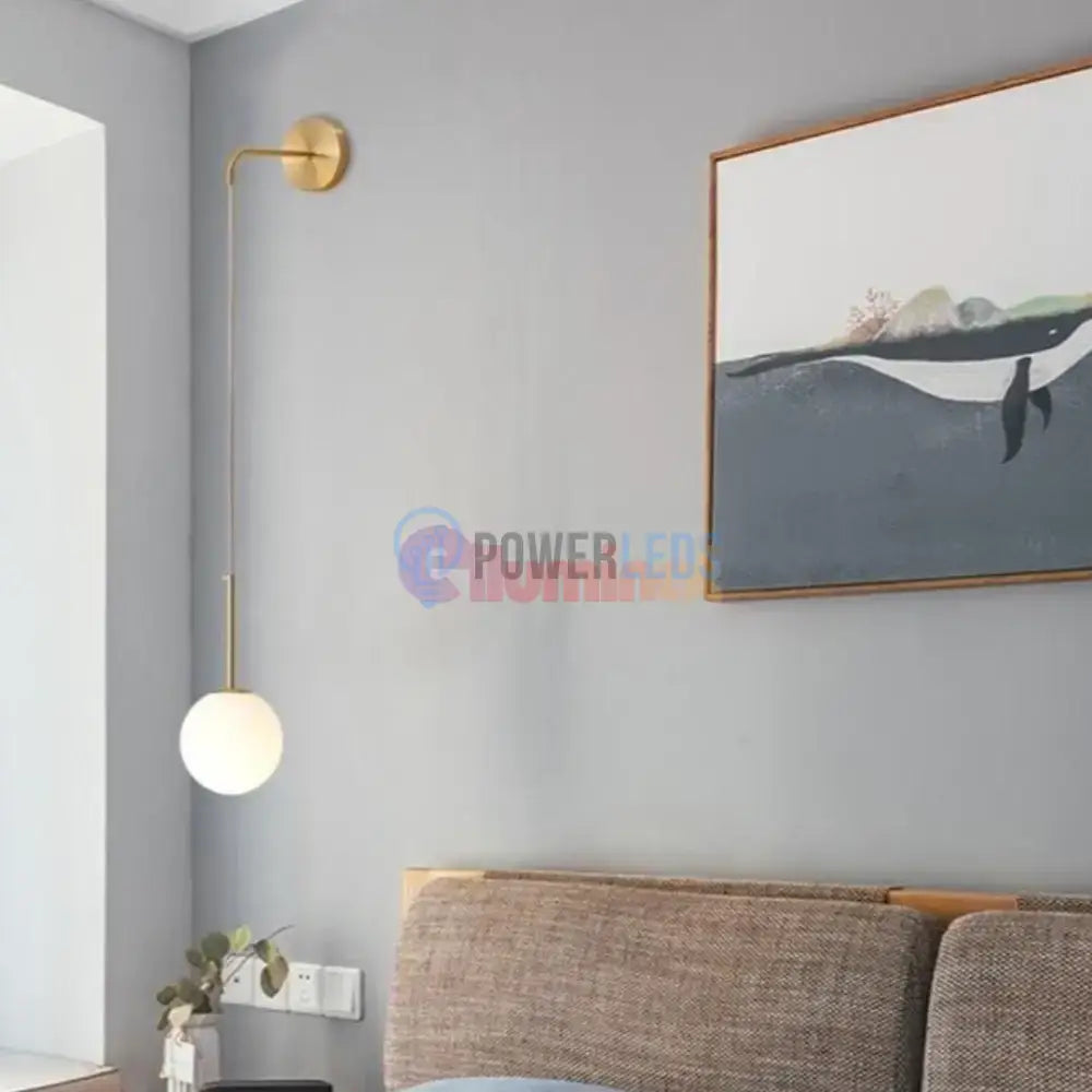 Aplica Ajustabila Slim Nordic Style Gold Abajur Mat powerleds.ro