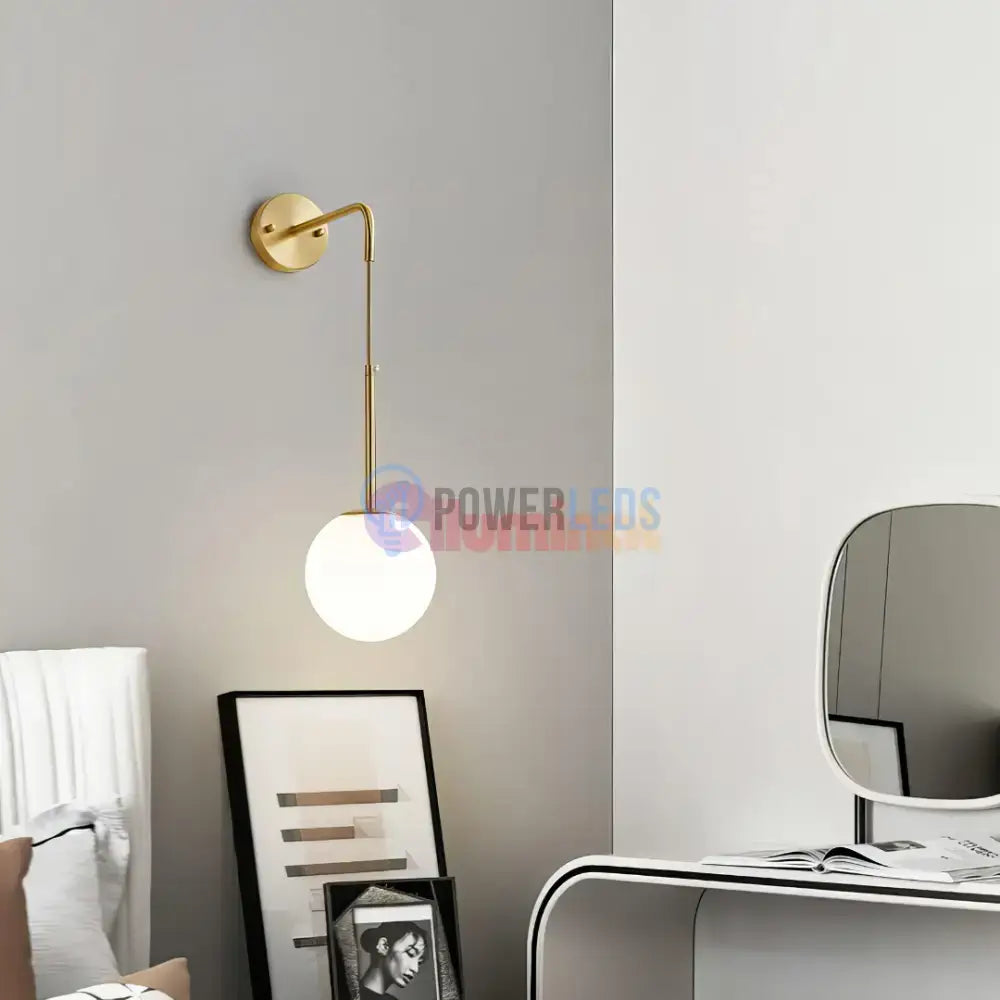 Aplica Ajustabila Slim Nordic Style Gold Abajur Mat powerleds.ro