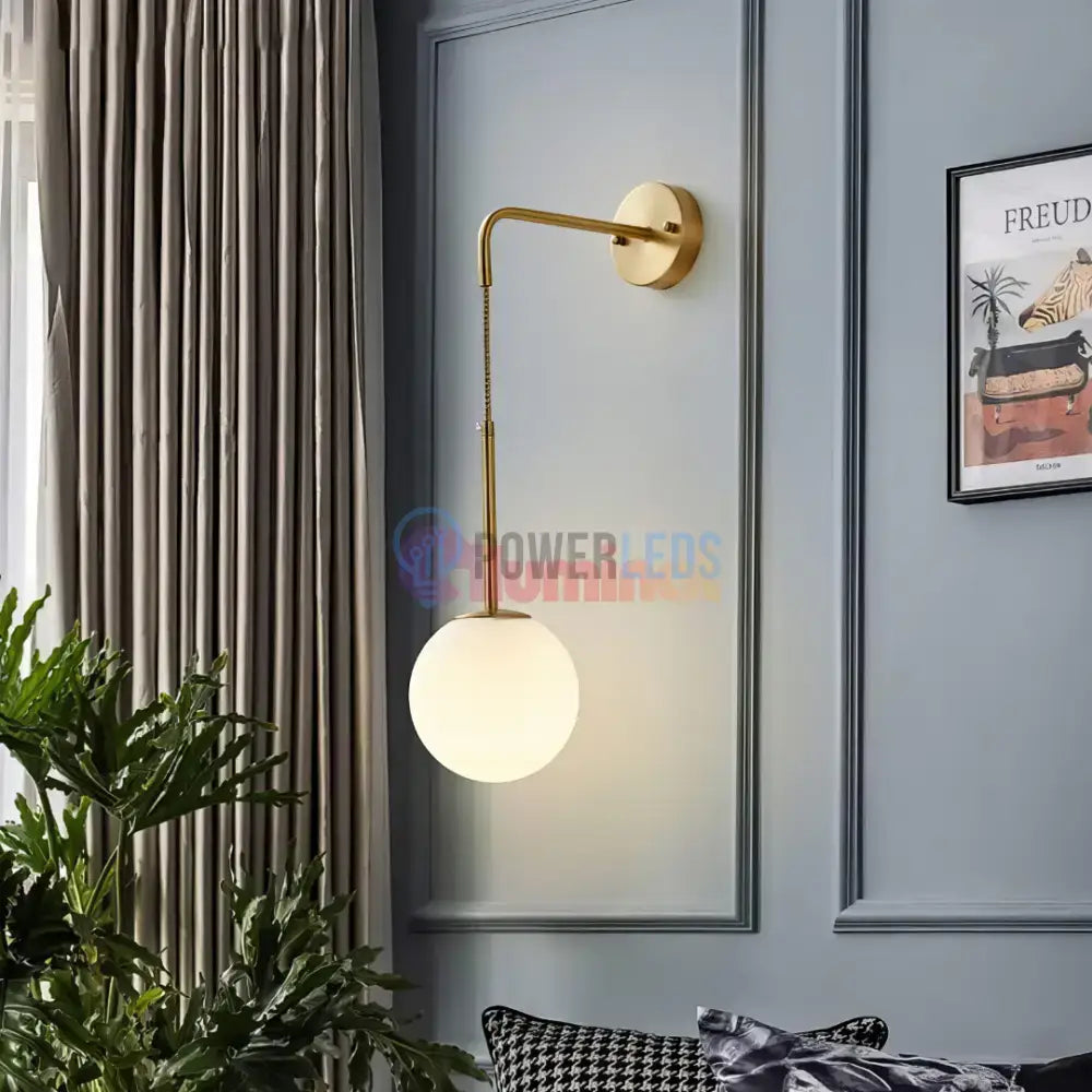 Aplica Ajustabila Slim Nordic Style Gold Abajur Mat powerleds.ro