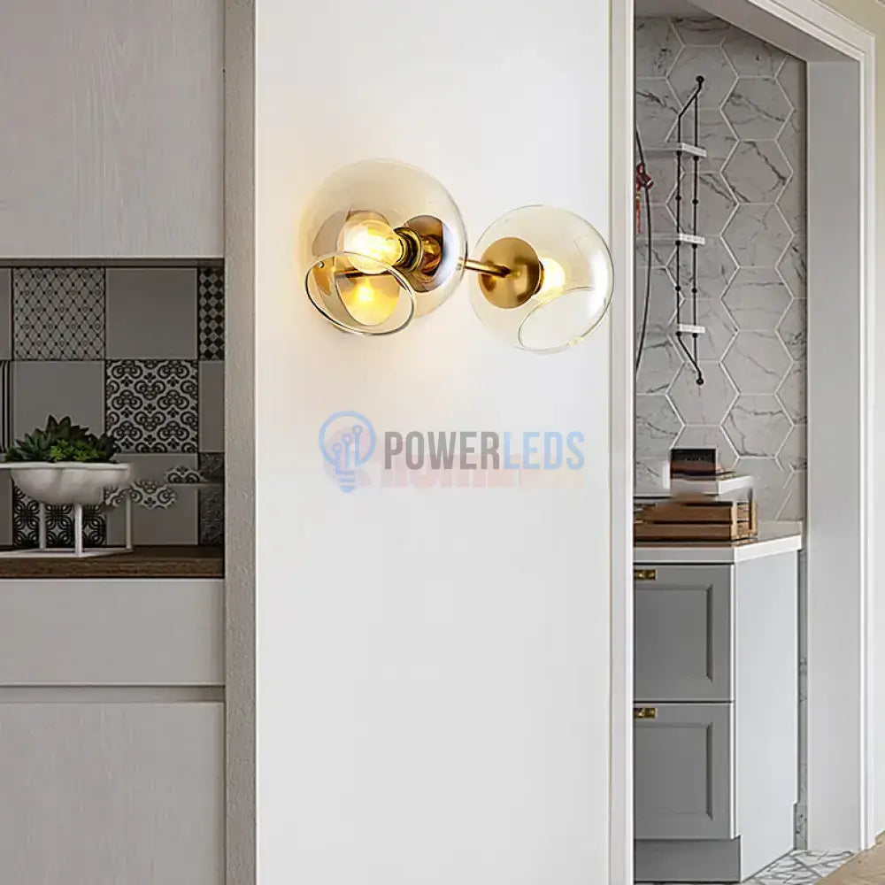 Aplica BOLLA Gold Abajur Transparent Wall Light Fixtures