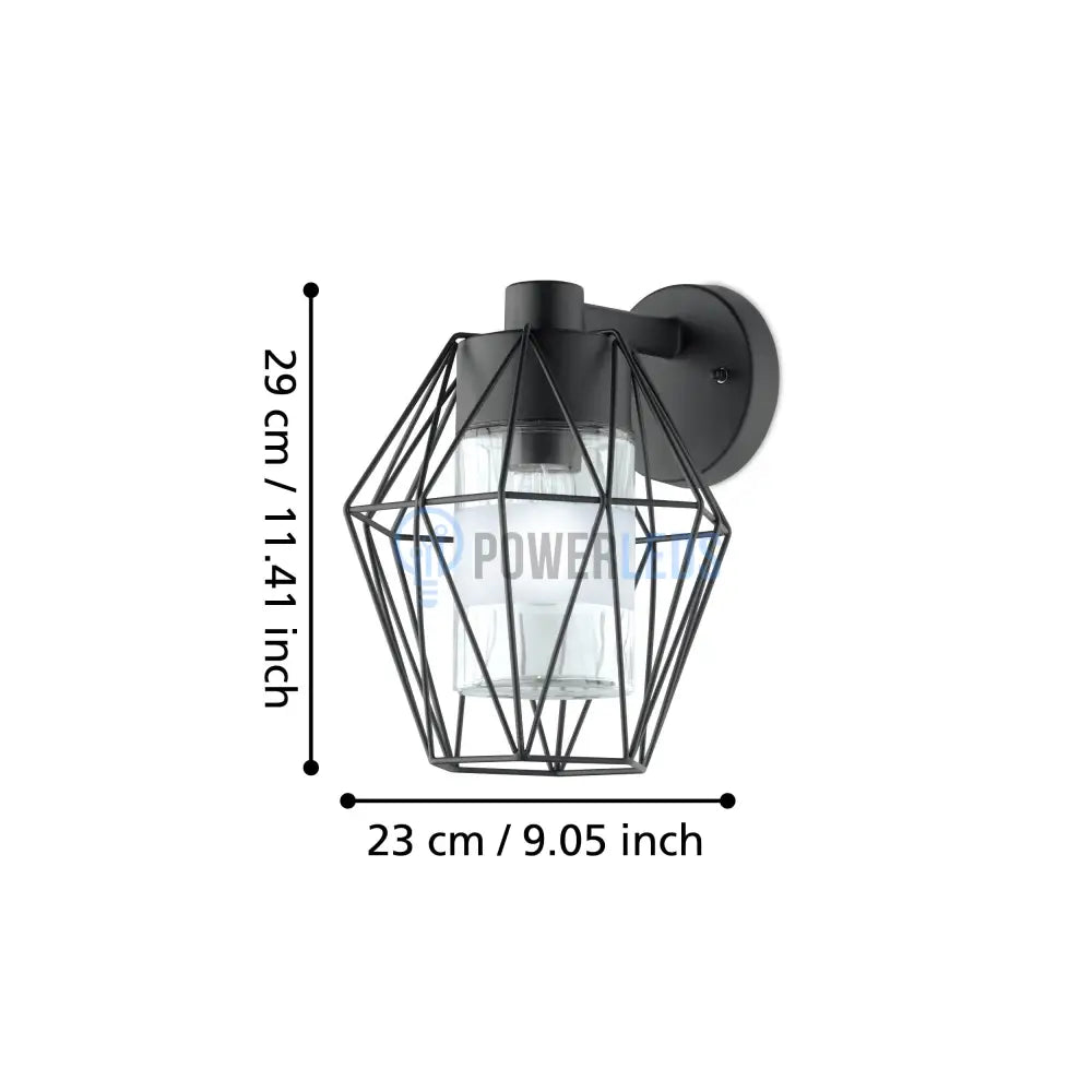 Aplica CANOVE Black 23CM EGLO Wall Light Fixtures