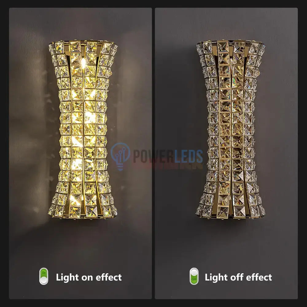Aplica Cristal Golden Corset Deluxe 50cm AURIE / CRISTAL / APLICA PERETE Wall Light Fixtures