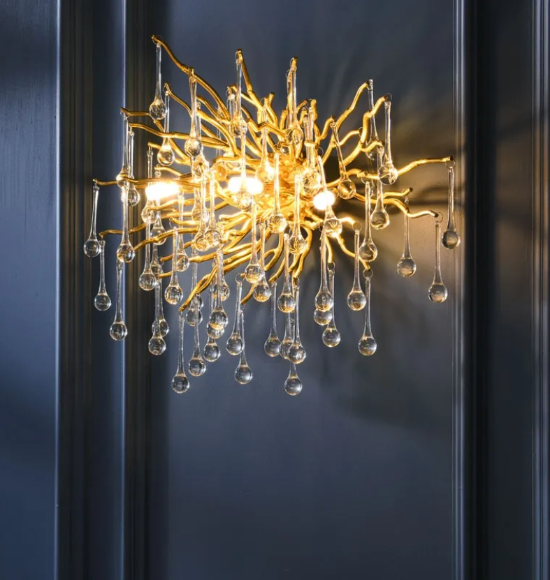 Aplica Perete Cristal Luxury Golden Tears