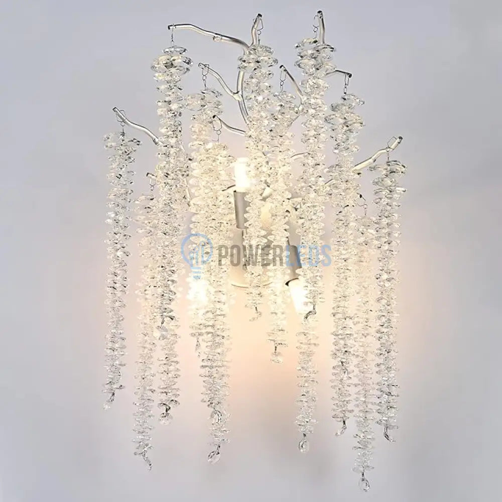 Aplica Cristal Silver Luxury Willow MINIMALIST DESIGN / ARGINTIE Wall Light Fixtures