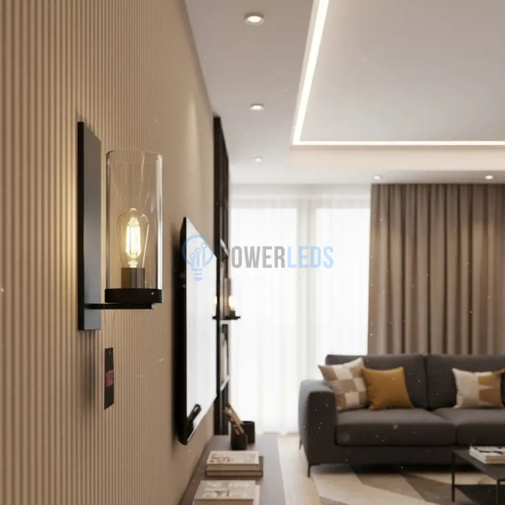 Aplica De Interior Cu Sticla Vaporizata Transparenta