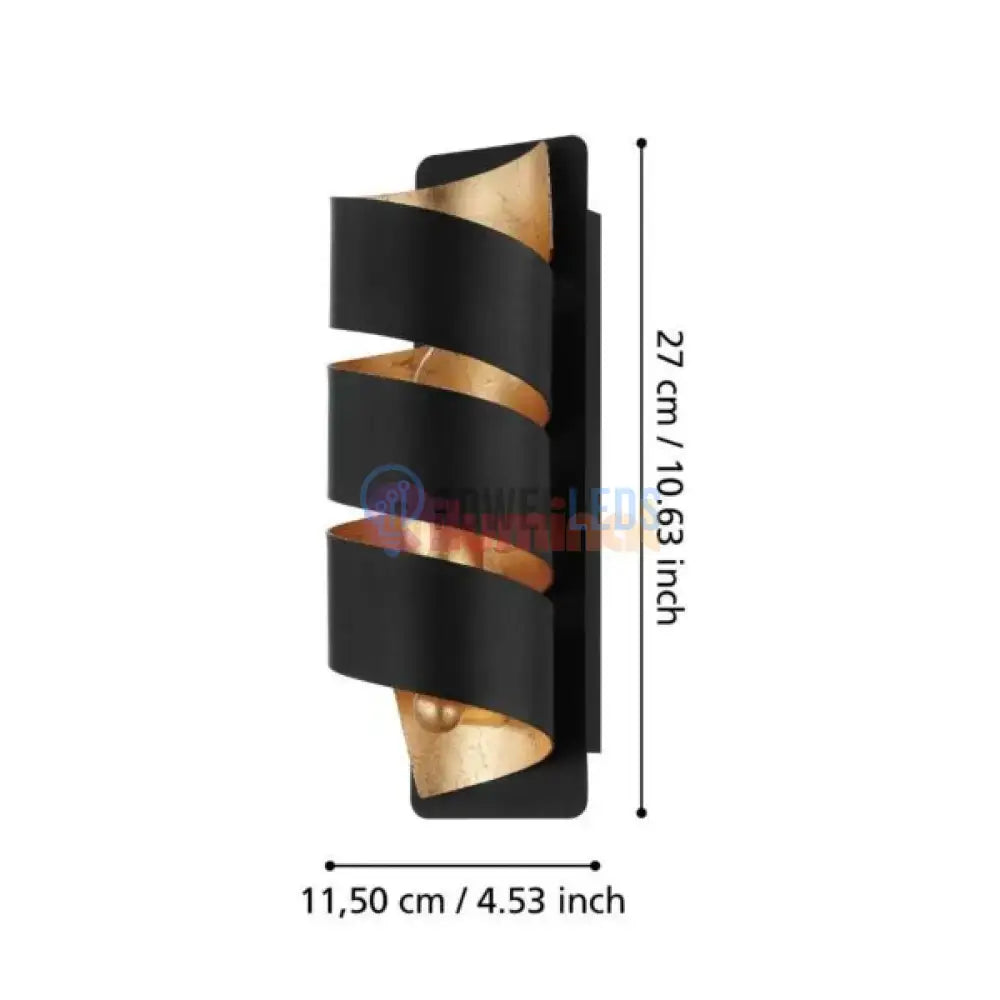 Aplica LED 40W ELIZONDO NEGRU+AURIU powerleds.ro