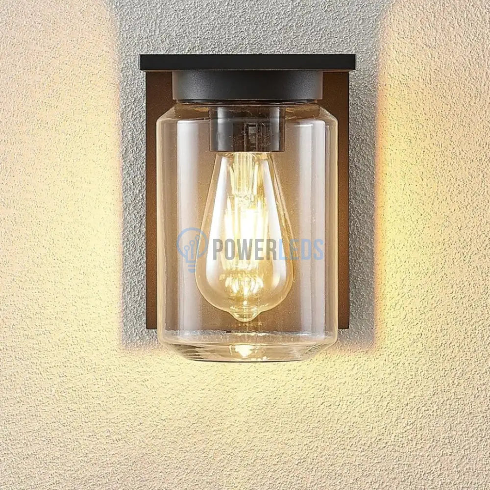 Aplica Exterior 1x27 Neagra cu Senzor APLICA PERETE / NEAGRA Wall Light Fixtures