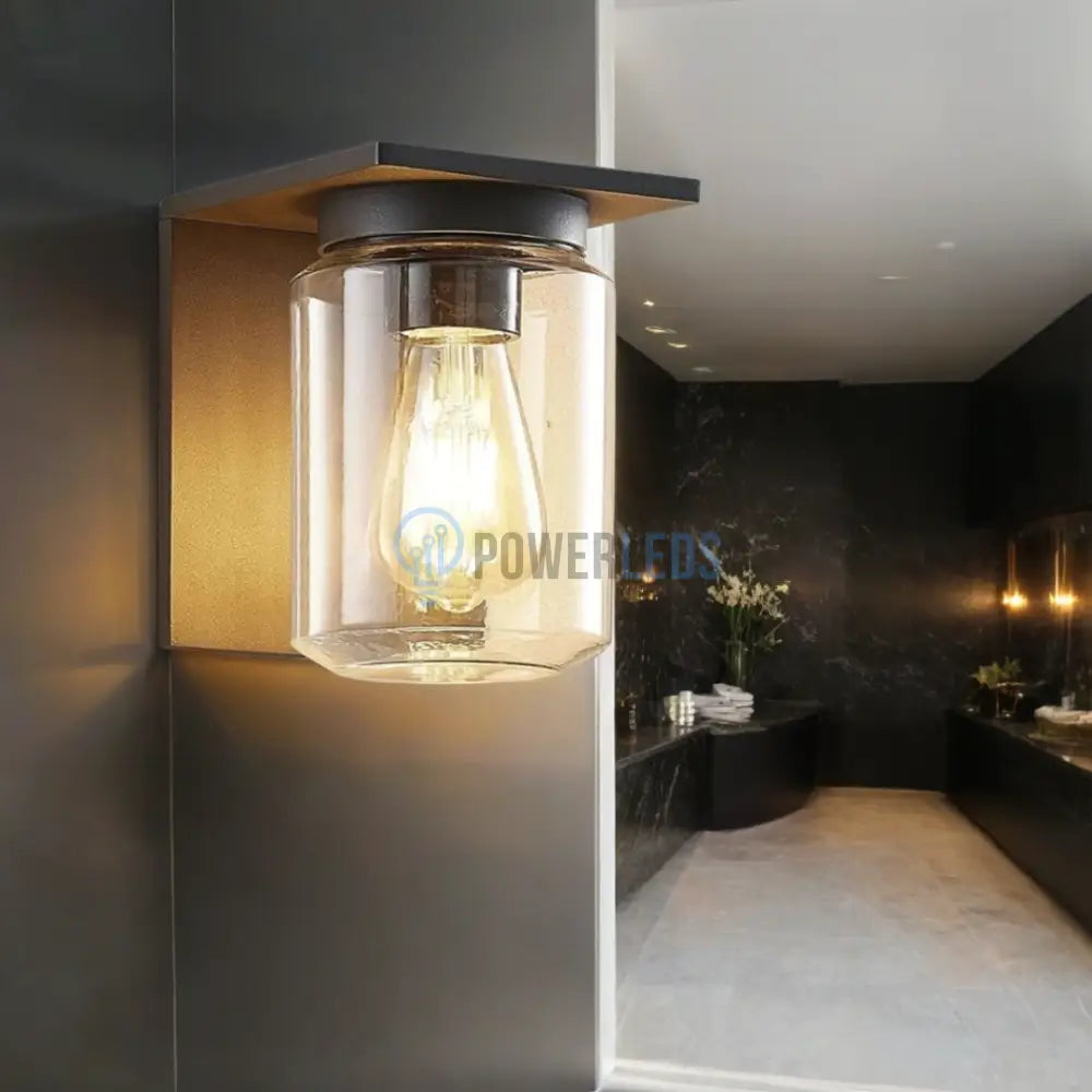 Aplica Exterior 1x27 Neagra cu Senzor APLICA PERETE / NEAGRA Wall Light Fixtures