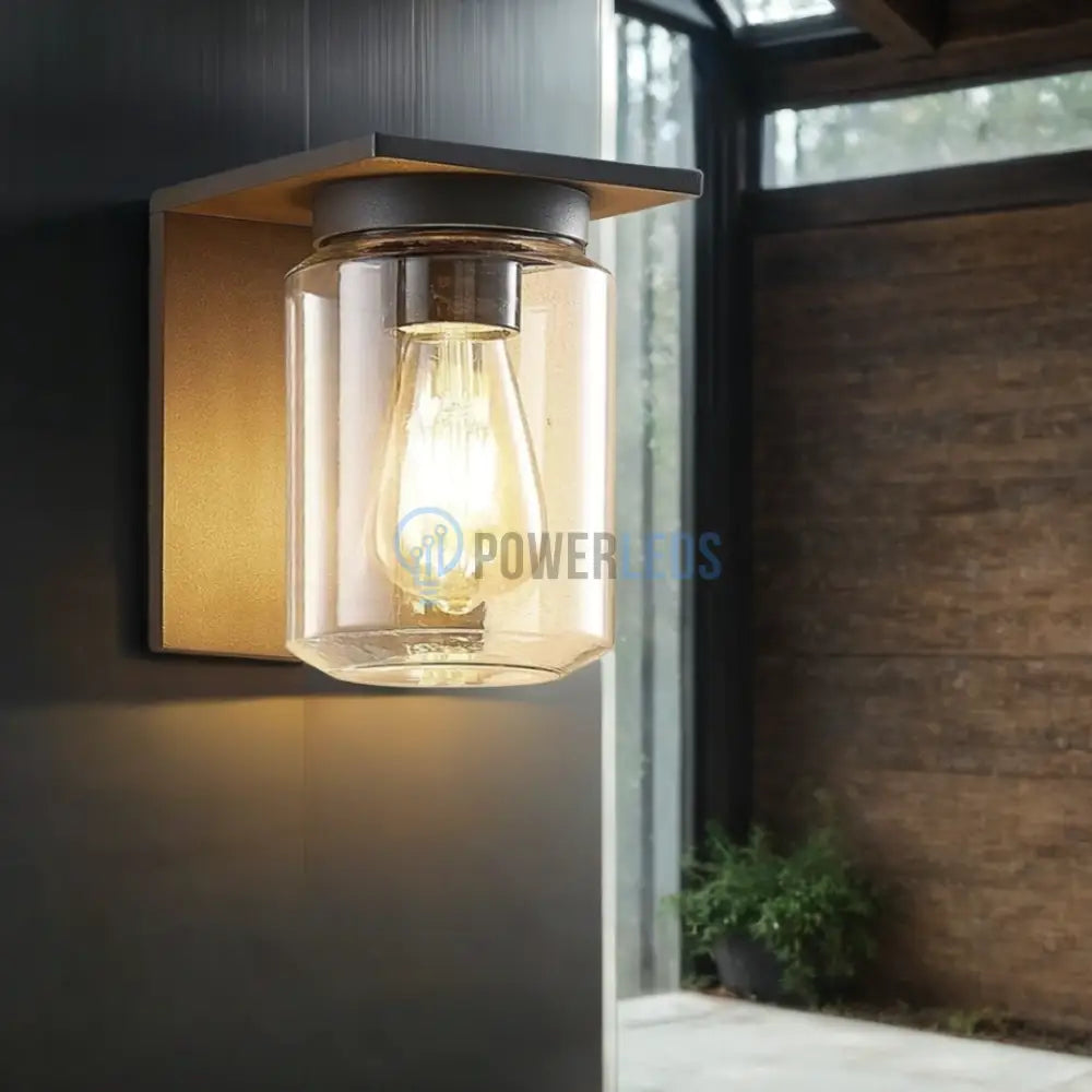 Aplica Exterior 1x27 Neagra cu Senzor APLICA PERETE / NEAGRA Wall Light Fixtures