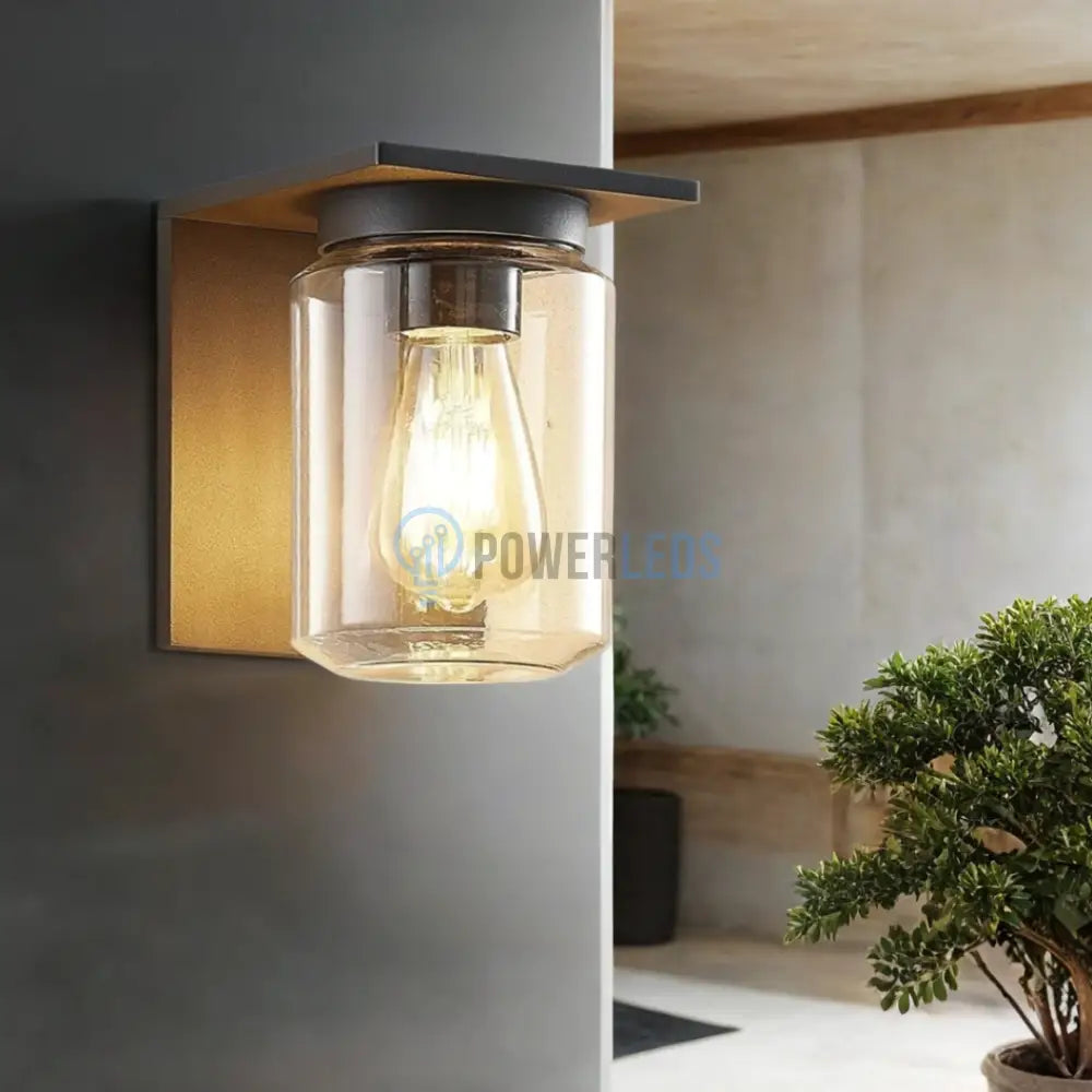 Aplica Exterior 1x27 Neagra cu Senzor APLICA PERETE / NEAGRA Wall Light Fixtures
