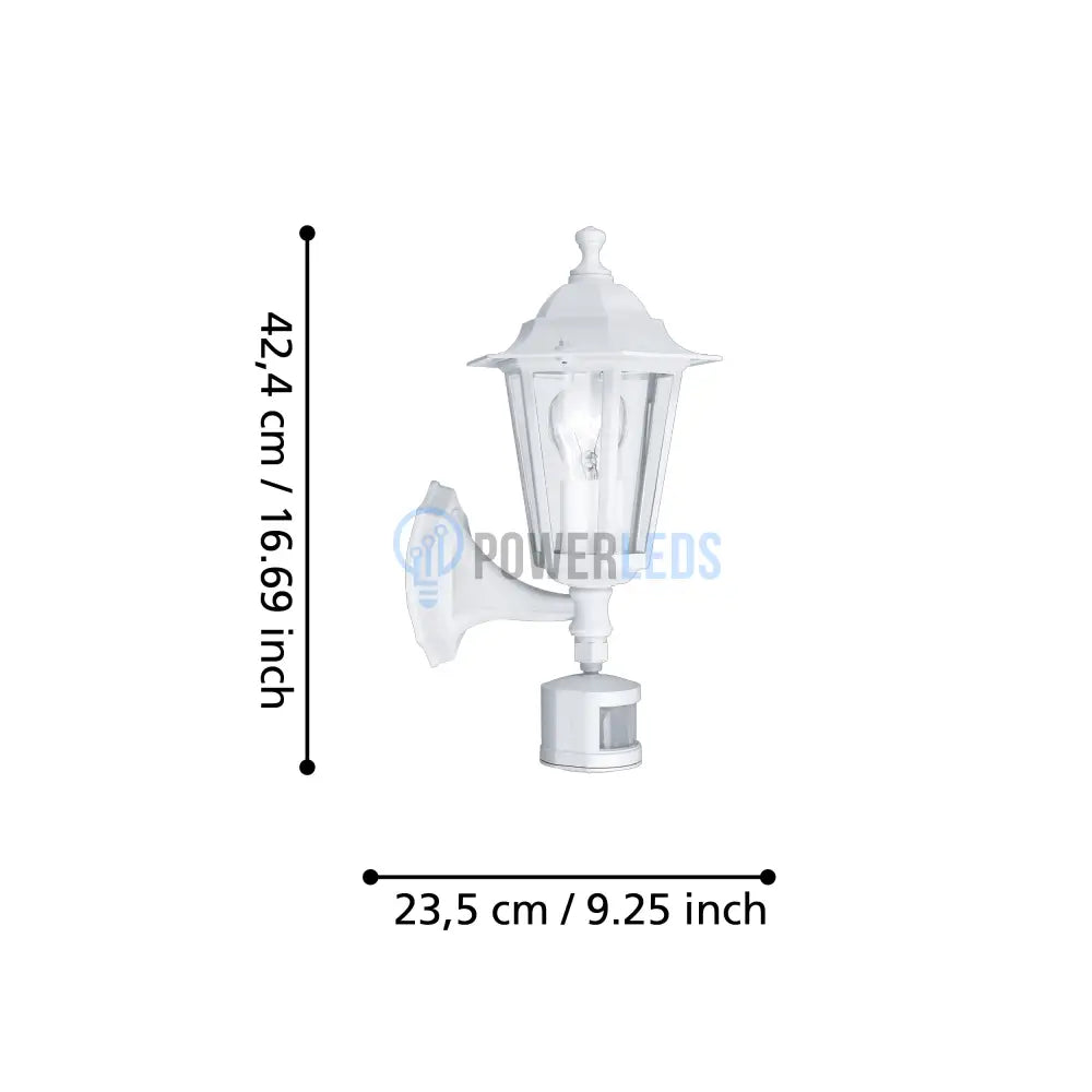 Aplica Exterior Tip Felinar cu Senzor LATERNA 5 White ALBA / APLICA PERETE Wall Light Fixtures
