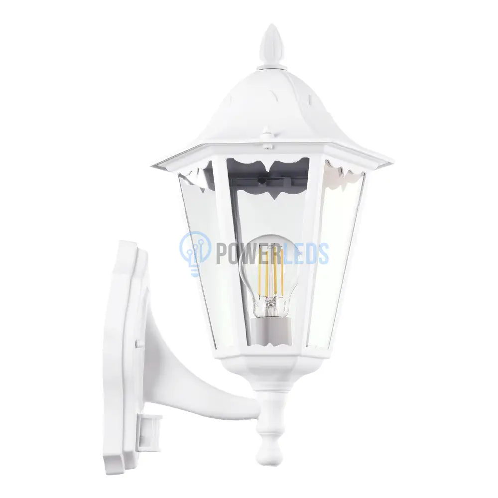 Aplica Exterior Tip Felinar cu Senzor NAVEDO White ALBA / APLICA PERETE Wall Light Fixtures