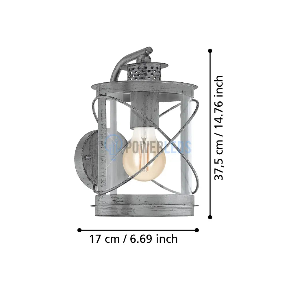 Aplica Exterior Tip Felinar HILBURN 1 Silver ARGINTIE / APLICA PERETE Wall Light Fixtures