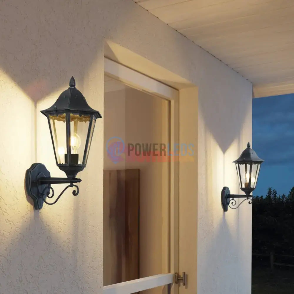 Aplica Exterior Tip Felinar NAVEDO Black & Silver 47CM NEAGRA / APLICA PERETE Wall Light Fixtures