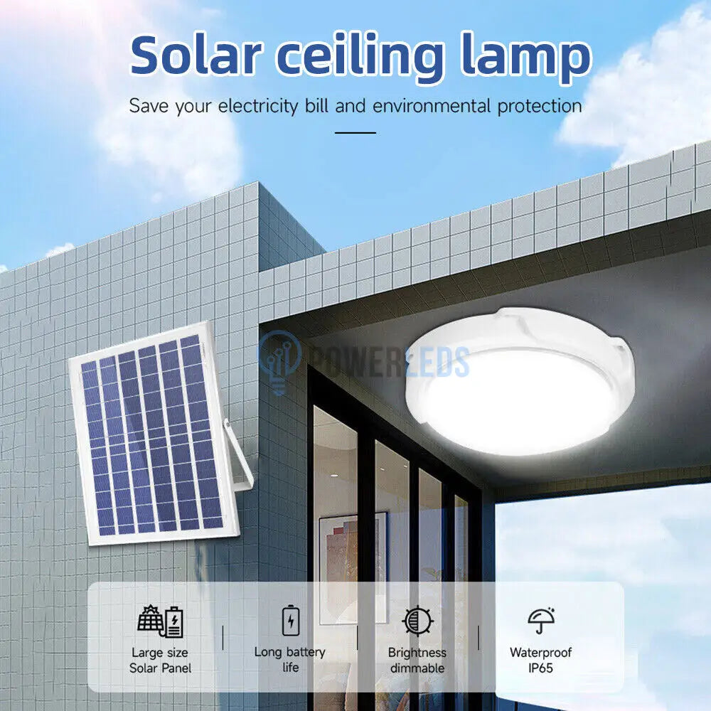 Aplica Led 100W Cu Panou Solar Si Telecomanda Wall Light Fixtures
