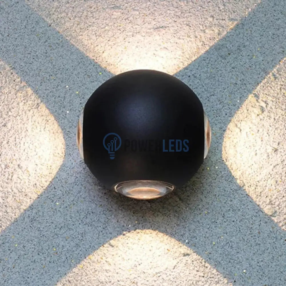 Aplica Led 12W 4 Zone Exterior Neagra Wall Light Fixtures
