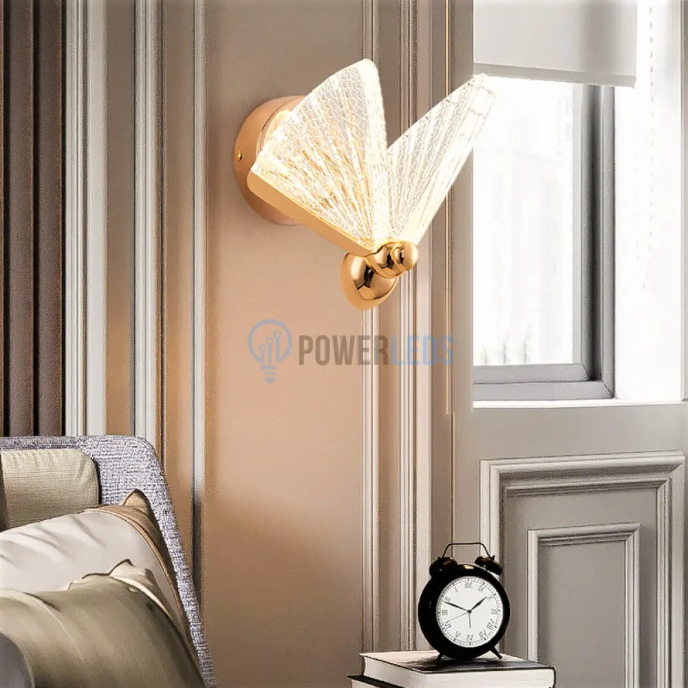 Aplica Led 12W Butterfly Gold Wall Light Fixtures