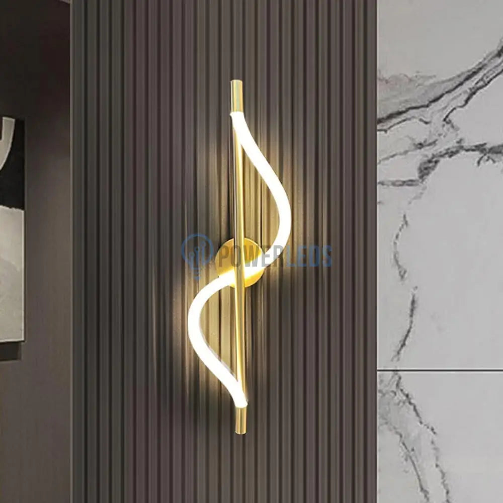 Aplica Led 16W Nordic Style Light Tube R9156/610 Gold Wall Fixtures