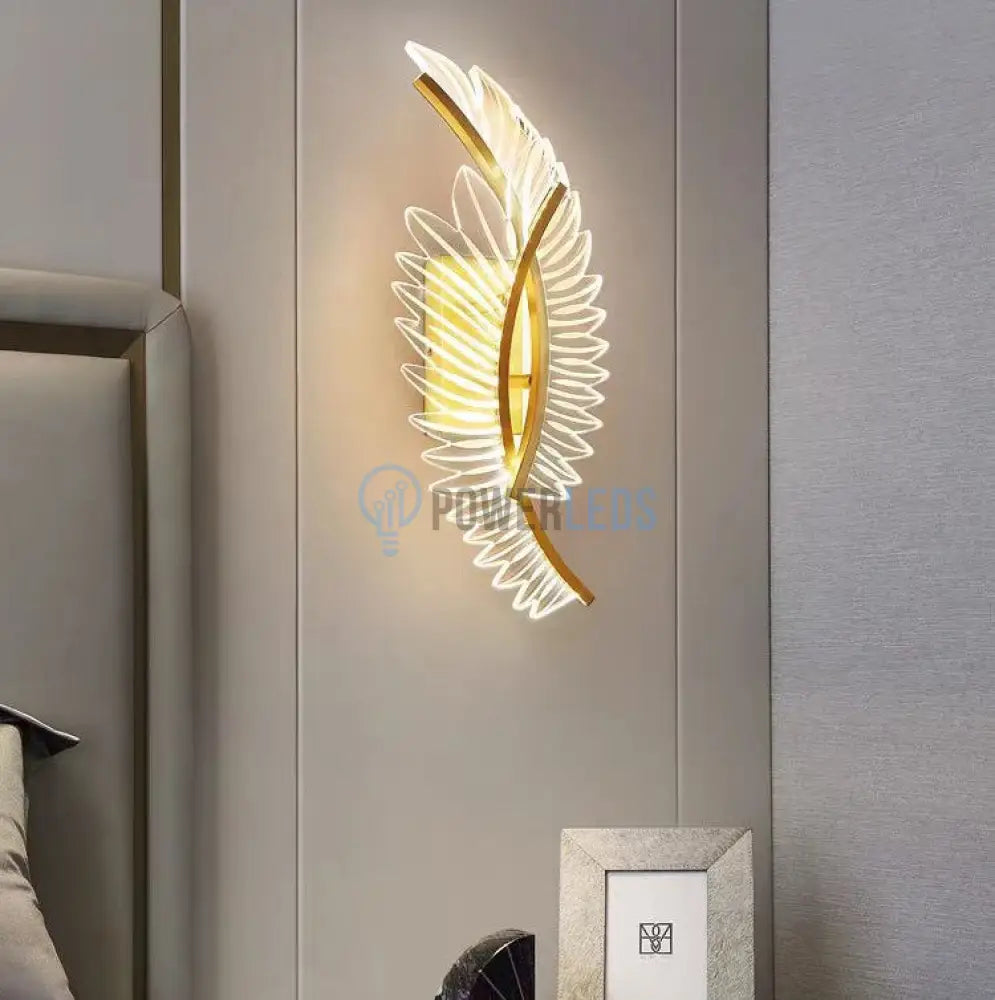 Aplica Led 18W Angel Wings Gold Echivalent 150W Wall Light Fixtures