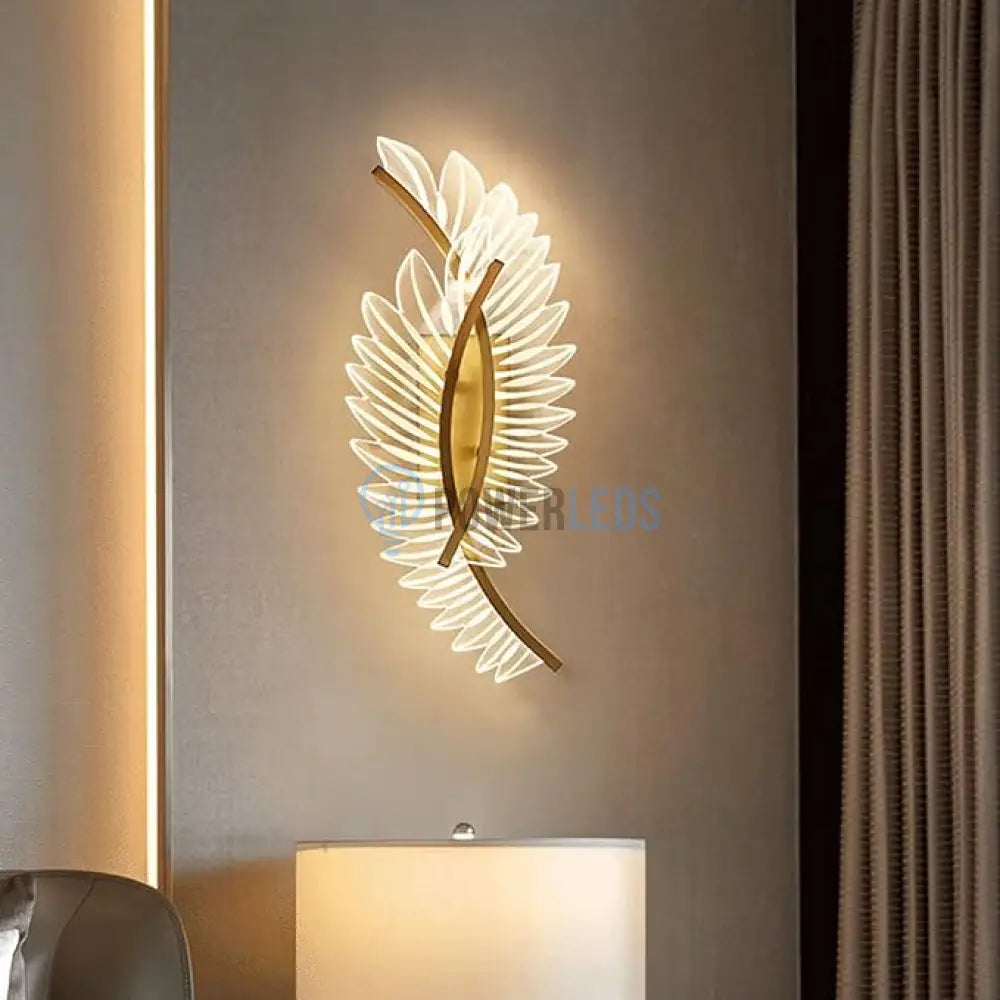 Aplica Led 18W Angel Wings Gold Echivalent 150W Wall Light Fixtures