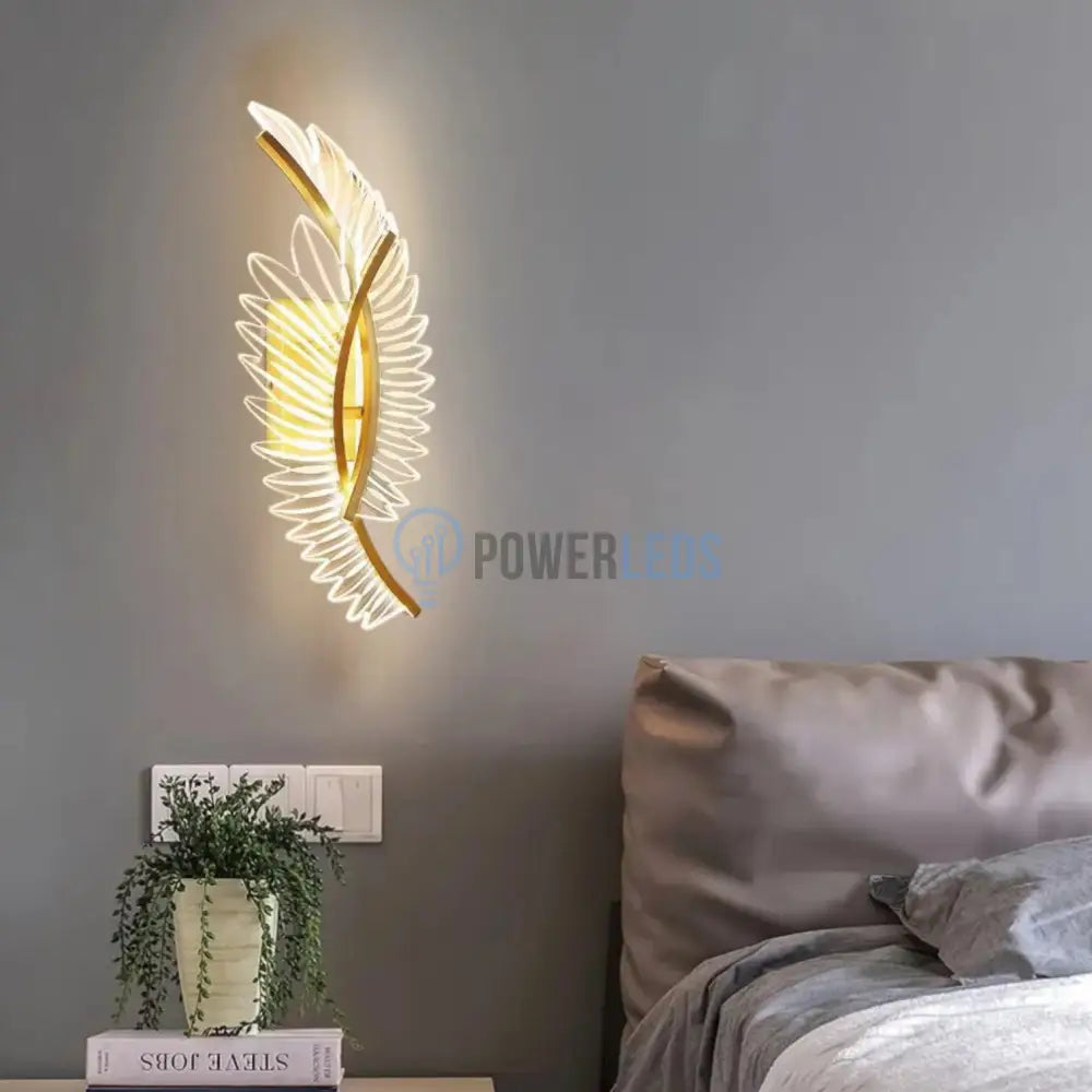 Aplica Led 18W Angel Wings Gold Echivalent 150W Wall Light Fixtures