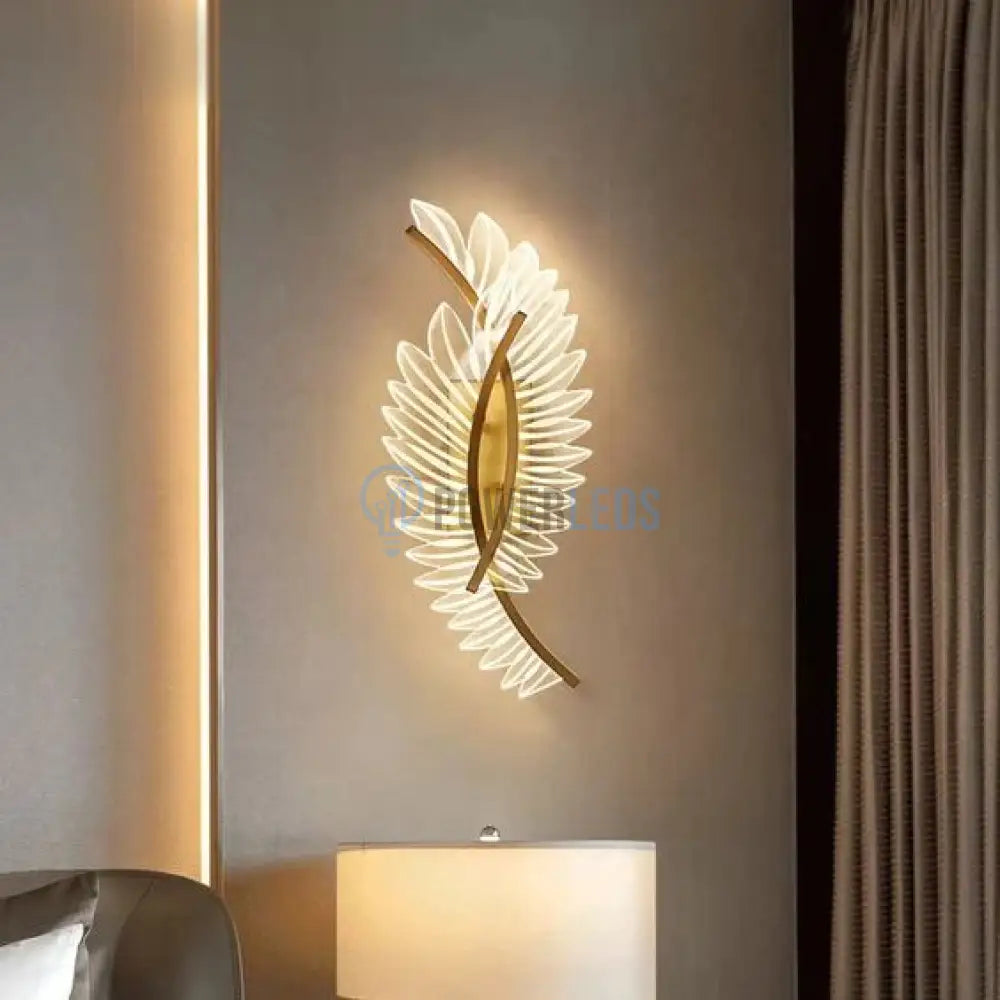 Aplica Led 18W Angel Wings Gold Echivalent 150W Wall Light Fixtures