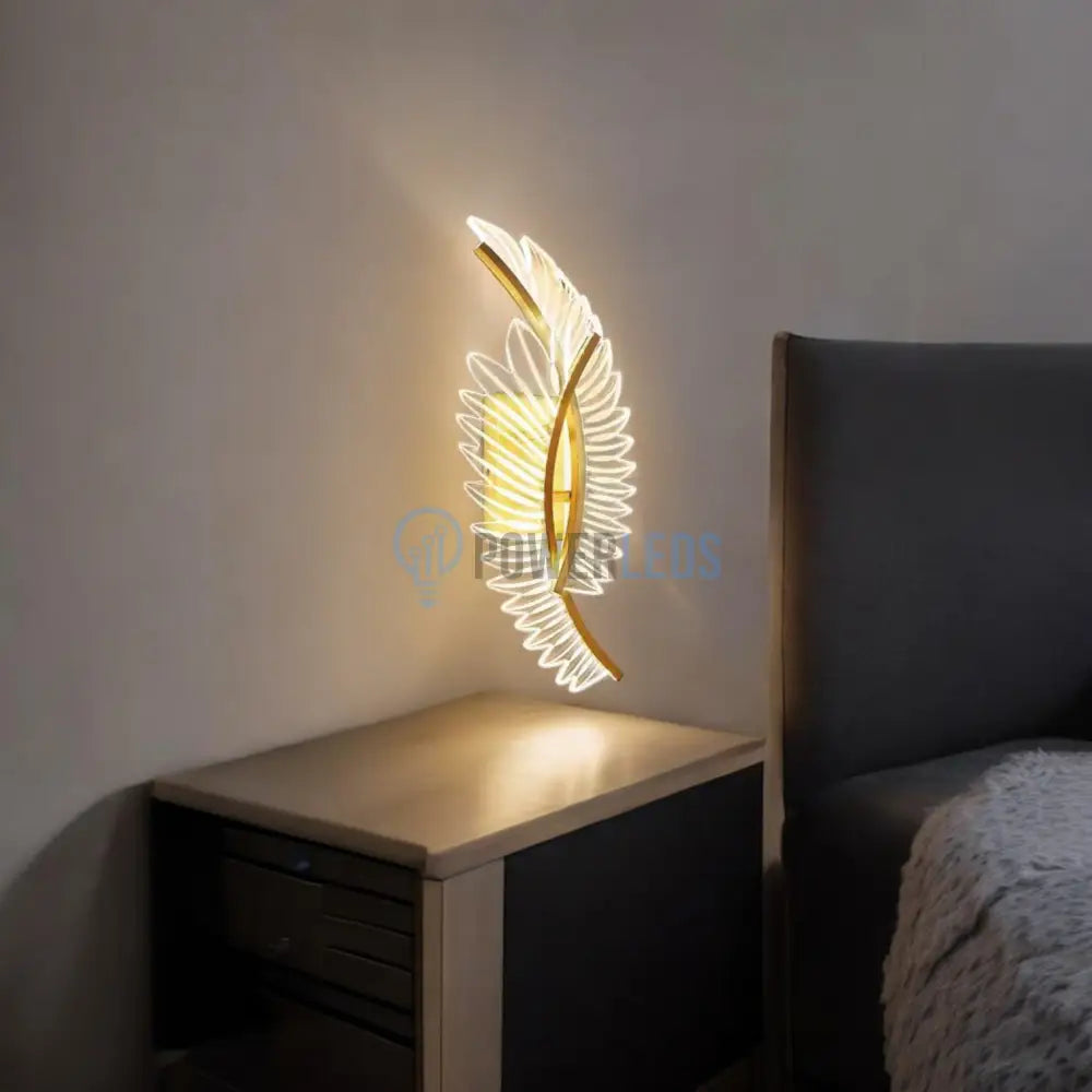 Aplica Led 18W Angel Wings Gold Echivalent 150W Wall Light Fixtures