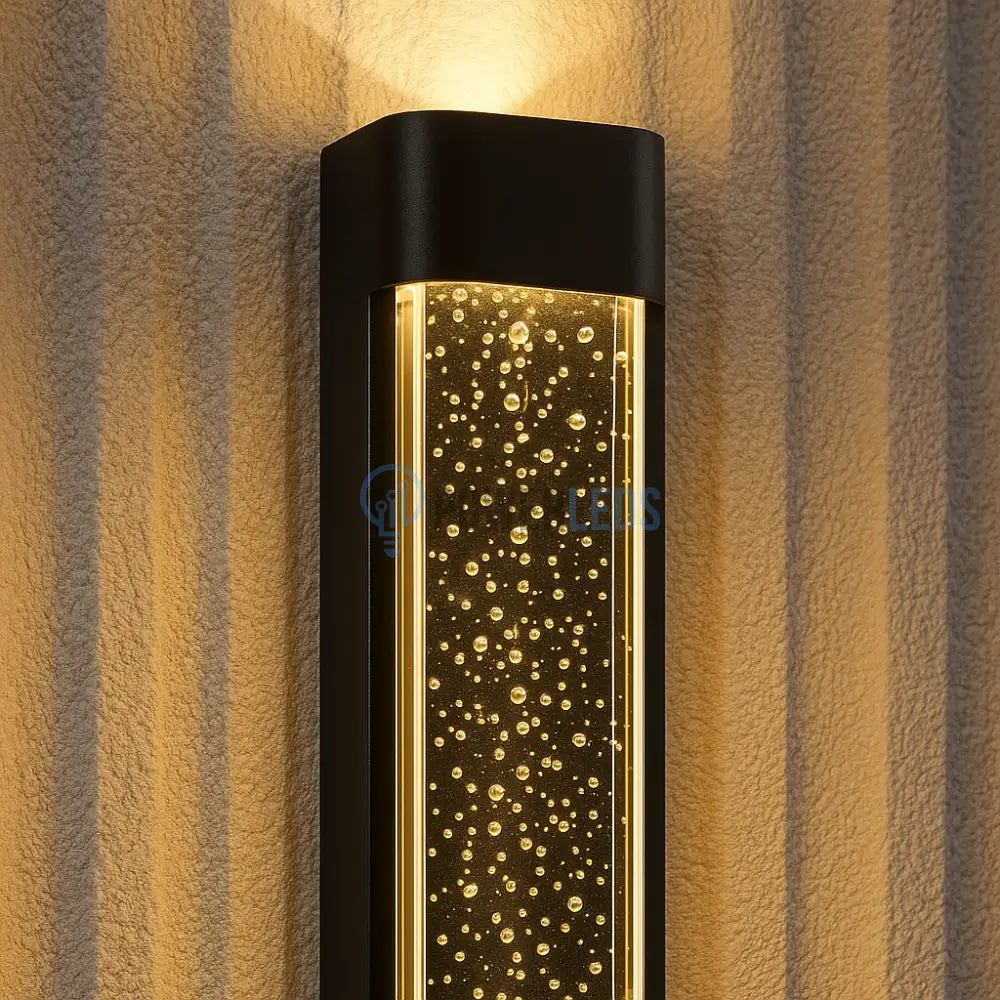 Aplica LED 20W 60cm Liniara Bubble Neagra Exterior NEAGRA / APLICA PERETE / 60CM Wall Light Fixtures