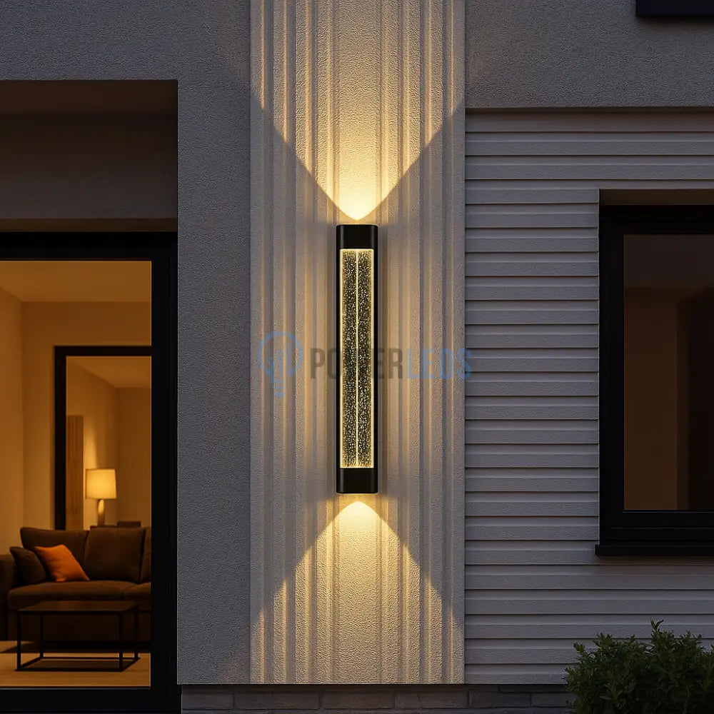 Aplica LED 20W 60cm Liniara Bubble Neagra Exterior NEAGRA / APLICA PERETE / 60CM Wall Light Fixtures