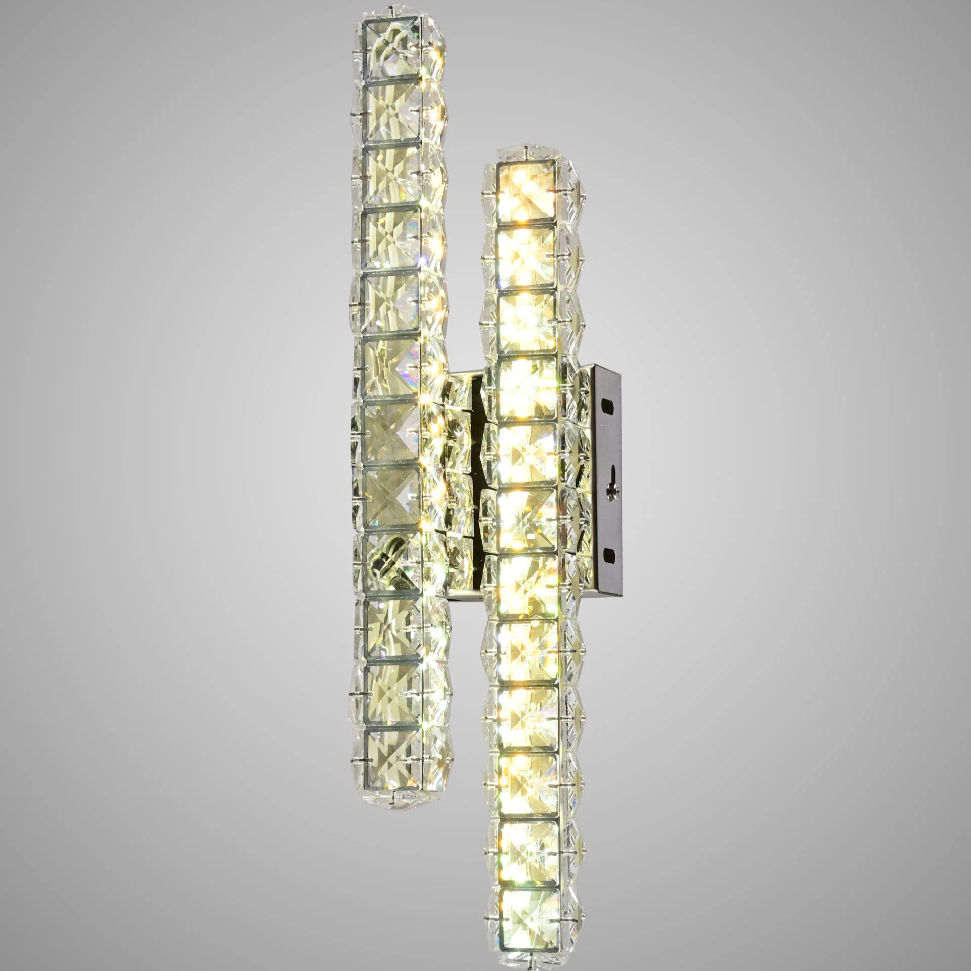 Aplica LED GIZA Silver Cristal Lines Telecomanda