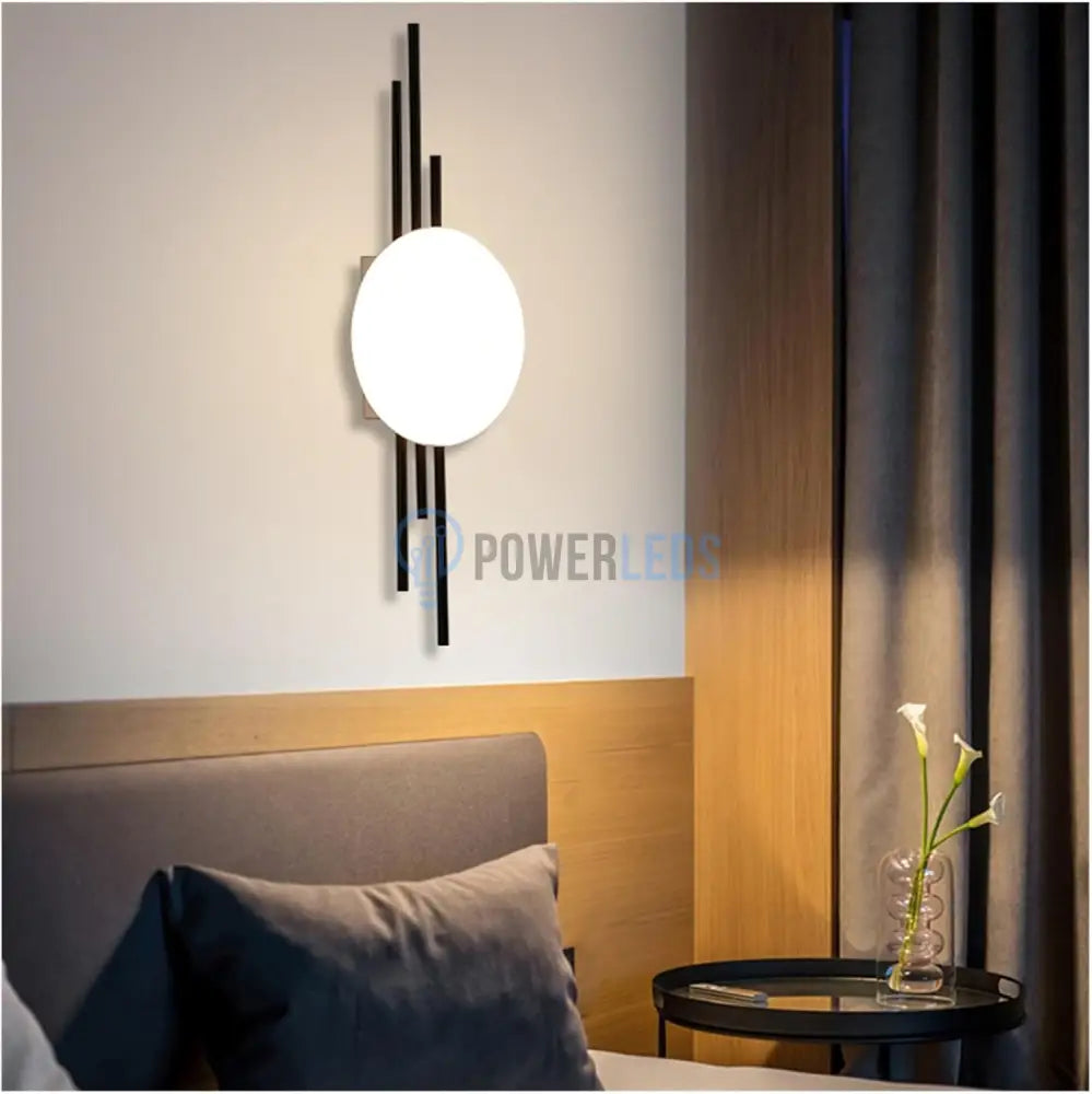 Aplica LED 20W Luxury Fine Lines Black powerleds.ro