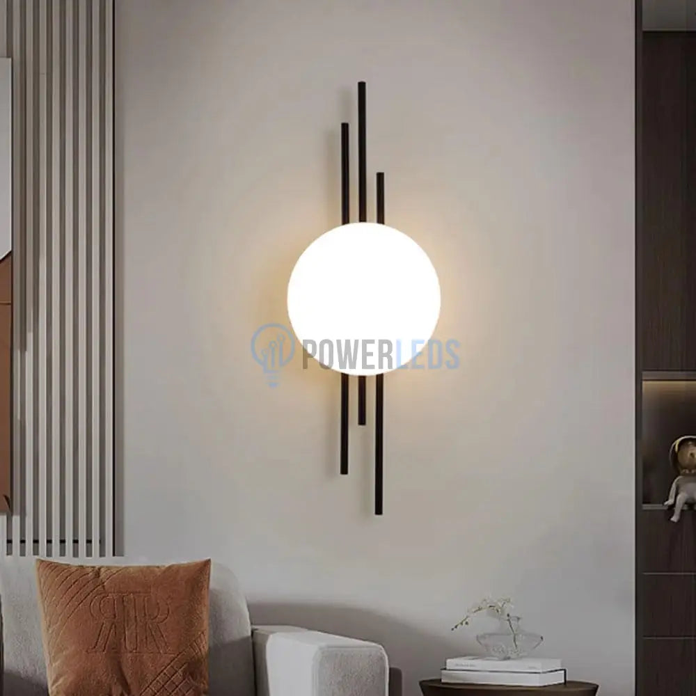 Aplica LED 20W Luxury Fine Lines Black powerleds.ro