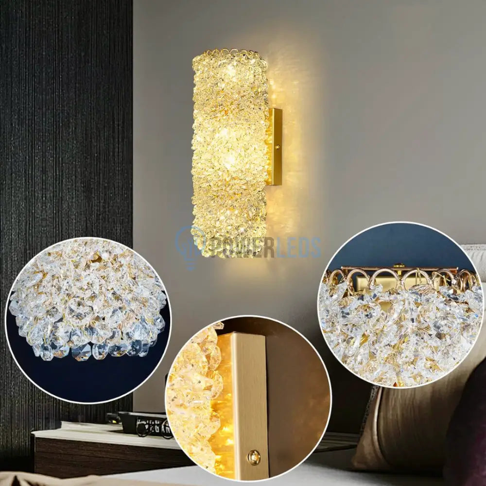 Aplica LED 21W Crystal Elegance CRISTAL / APLICA PERETE / TAVAN / CHROME Wall Light Fixtures