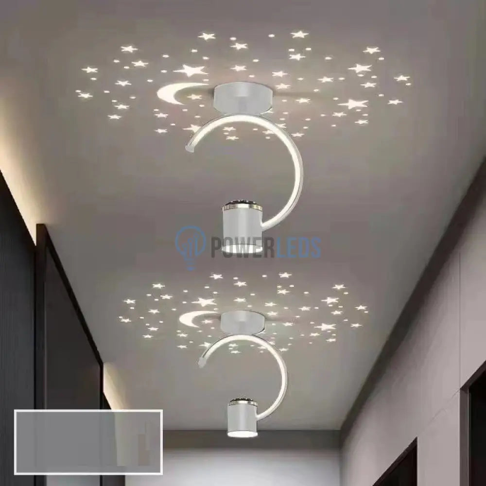 Aplica Led 28W New Design Proiectie Stelute Pe Tavan Alba / Minimalist Design Aplica Perete Tavan