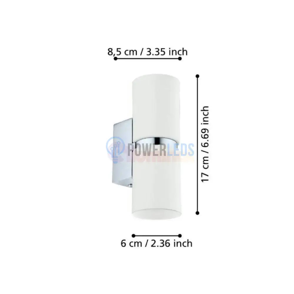 Aplică LED 2X3W ALB cu Crom Passa ALBA / APLICA PERETE / CIRCLE DESIGN Wall Light Fixtures