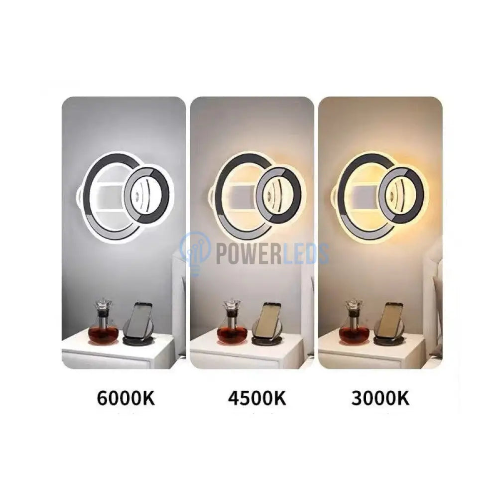 Aplica Led 38W Rings Alb + Gri C3919 Lighting Fixtures