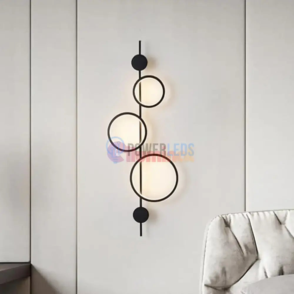 Aplica LED 40W TRIPLE ROUND BLACK 3 Functii powerleds.ro
