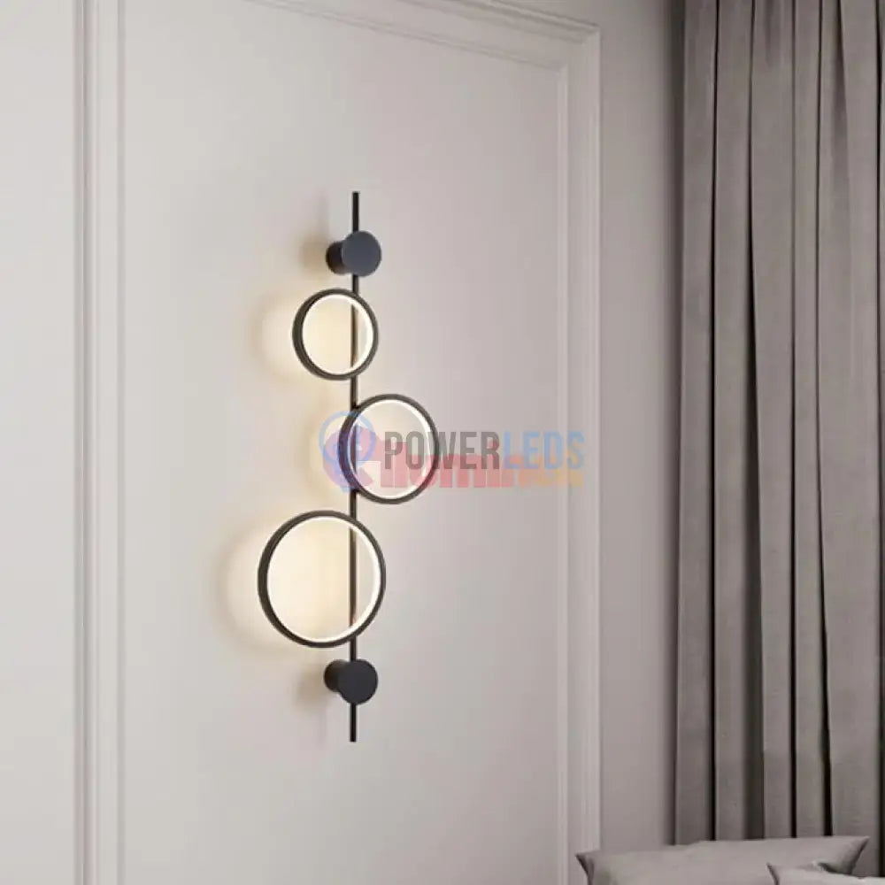 Aplica LED 40W TRIPLE ROUND BLACK 3 Functii powerleds.ro